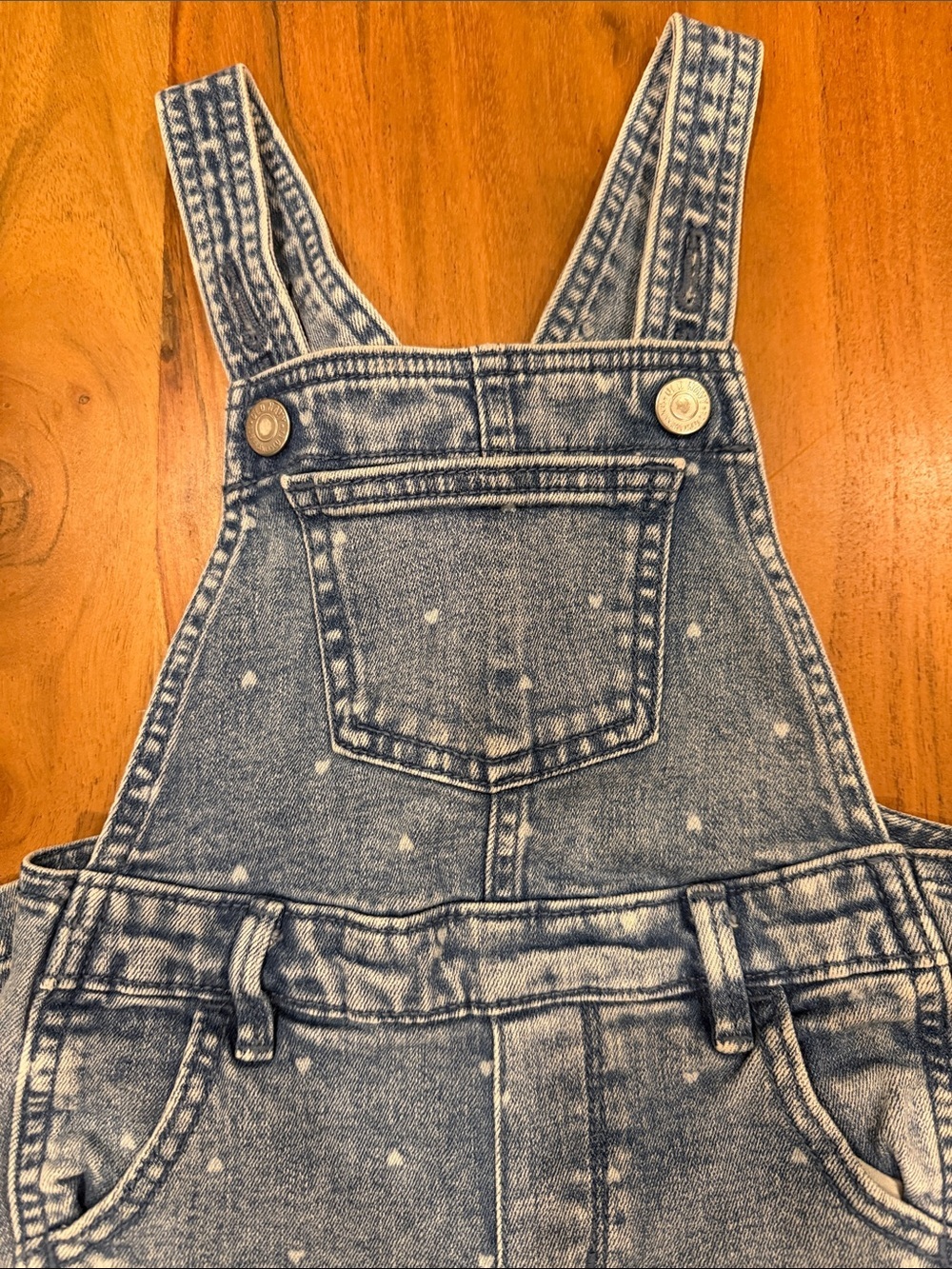 NWOT Old Navy Denim Heart Print Shortalls